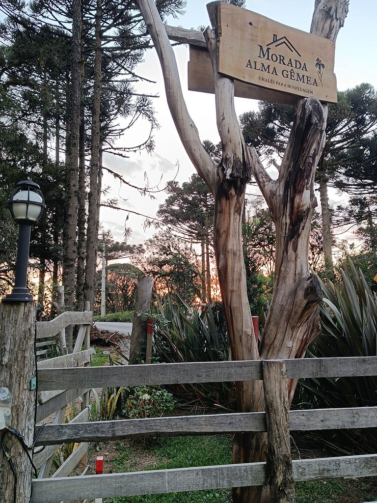 Morada Alma Gêmea chalé para casal e mirante