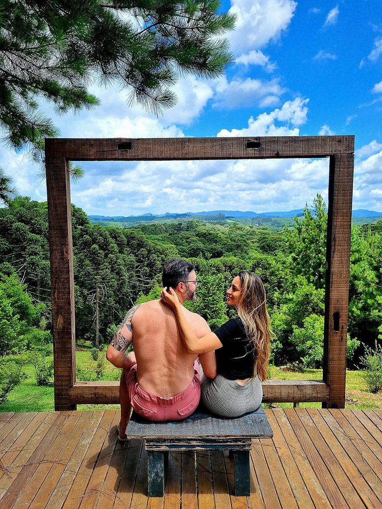 Morada Alma Gêmea chalé para casal e mirante