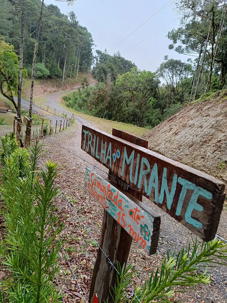Morada Alma Gêmea chalé para casal e mirante